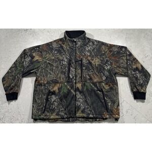 Mad Dog Gear Mens 2XL Camo Full Zip Fleece Hunting Jacket Vintage 90s H237